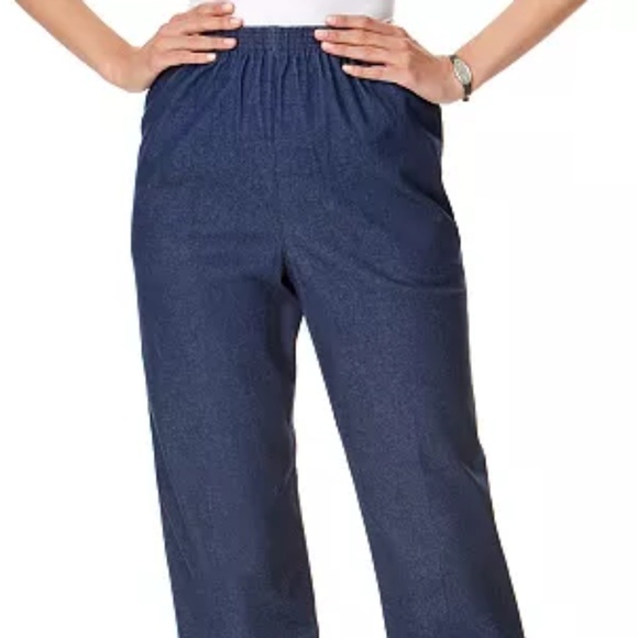 alfred dunner out of the blue classic fit denim pull on pants